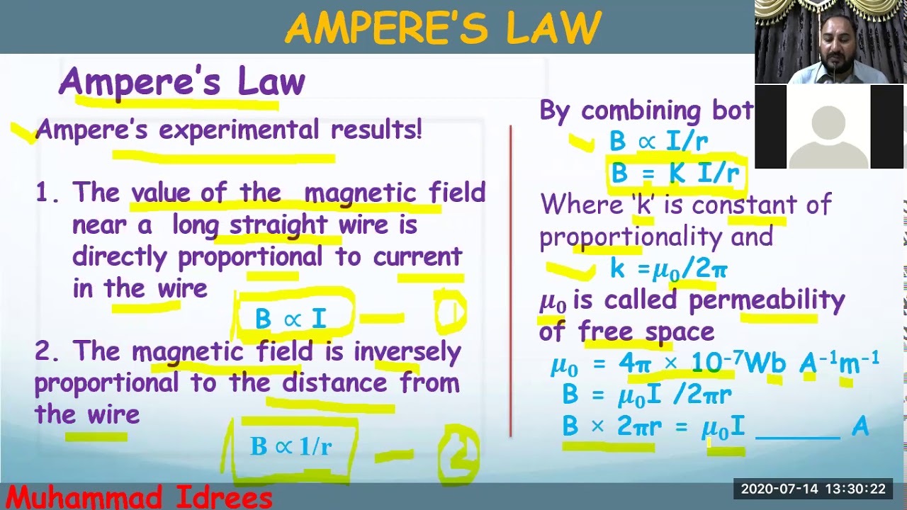 Physics XII CH 14 Ampere's Law 