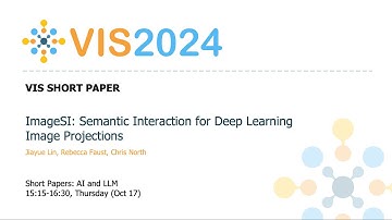 ImageSI: Semantic Interaction for Deep Learning Image Projections - Fast Forward | VIS 2024