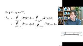 Computing the net force on a fluid with non-uniform velocity distribution