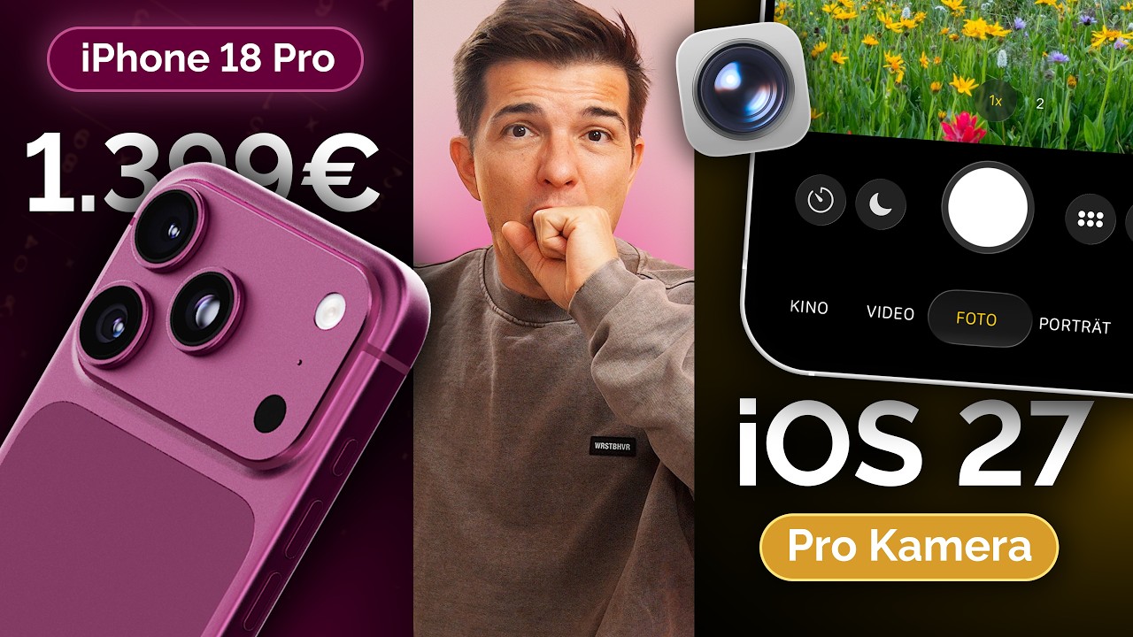 Noch teurer für uns? Apples Preisstrategie für das iPhone 18 Pro & iOS 27 bringt Pro-Kamera-App!