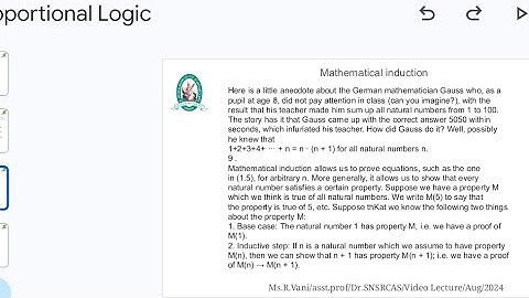 Proportional Logic|Ms.R.Vani|Asst.Prof|CS|Video Lecture Series 06