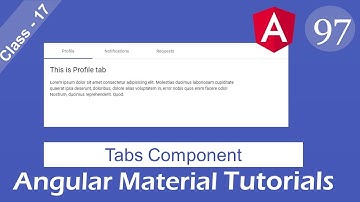 Angular material tabs | Angular material tutorials  | angular tutorials in telugu #angular