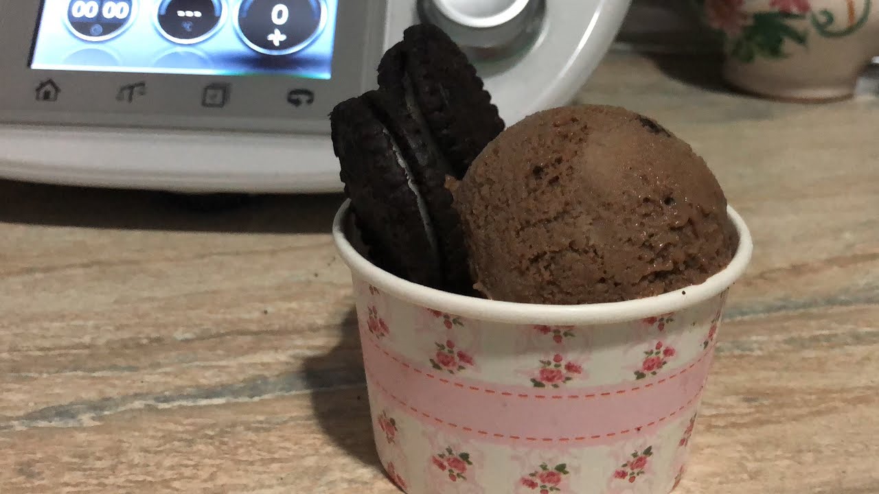 Helado de galletas Oreo casero/ Helado de Oreo Thermomix