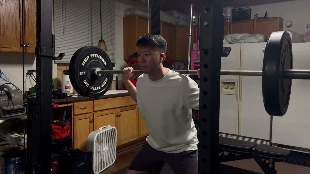 Cleans, Squats, Push Press. No commentary