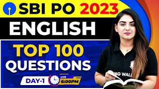 SBI PO 2023 | SBI PO English Top 100 Questions | English By Anchal Mam