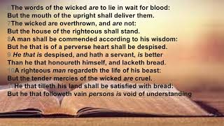 Holy Bible Audio: PROVERBS 12 VS 1 -  28 With Text (KJV)