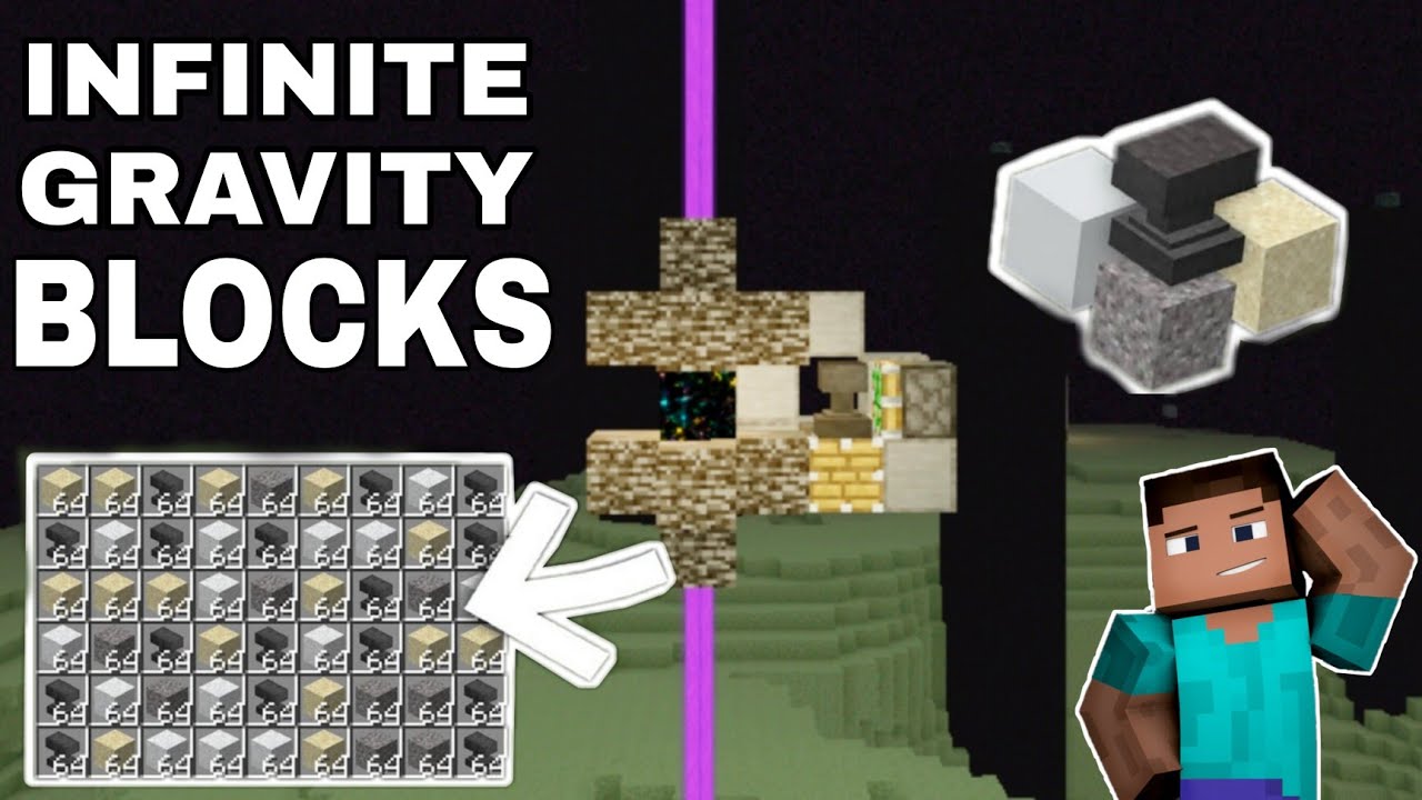 Simple Automatic Gravity Block Duper Farm minecraft gravity block