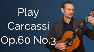 Thumbnail for Matteo Carcassi opus 60 no 3  Tutorial Lesson and Practice Strategy