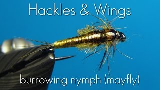 Fly Tying Burrowing Nymph (Mayfly) | Hackles & Wings