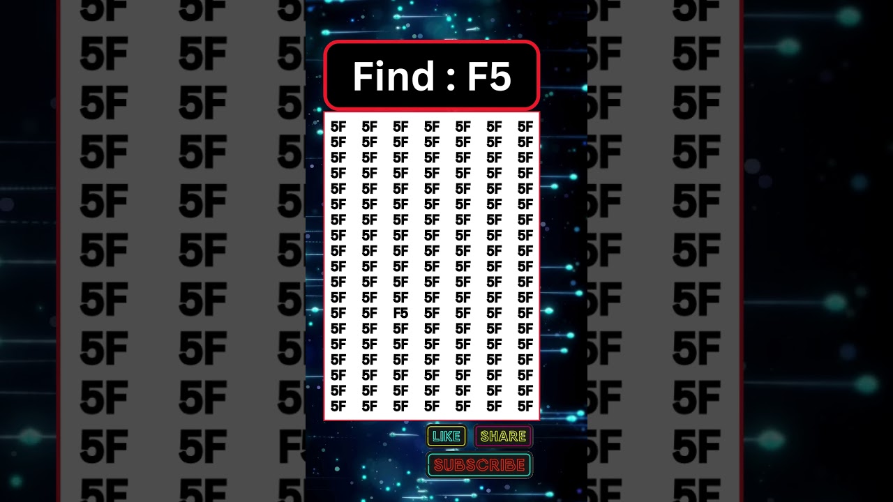 👀Only sharp eyes can spot F5 in 4 seconds 