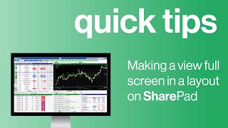 SharePad - Making a view full screen in a layout | Quick tips by ShareScope | SharePad 281 views 1 year ago 35 seconds