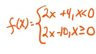 Evaluating linear piecewise defined functions