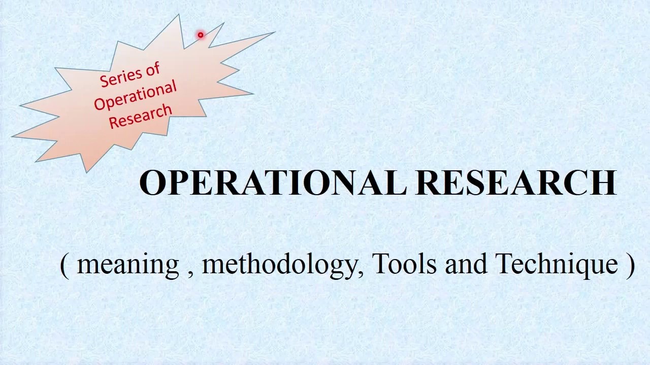 an operational definition in research