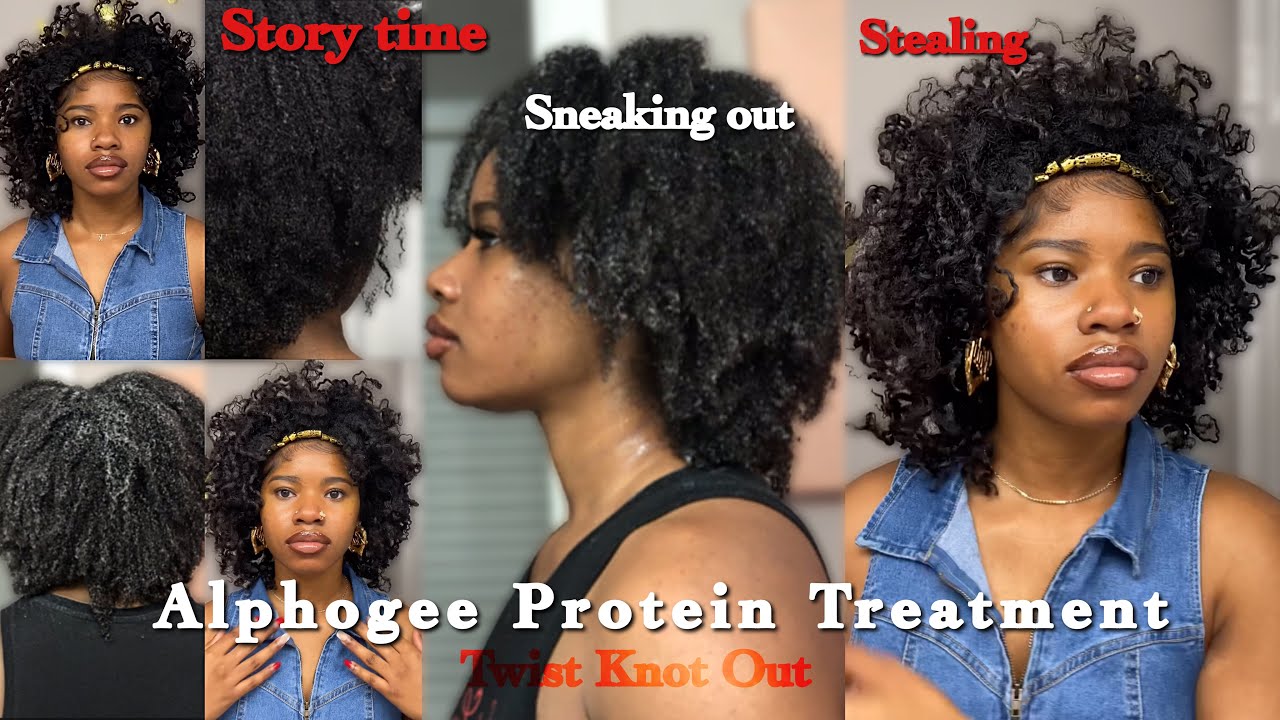 Protein Treatment On Type 4 Hair + Twist Knot Out (how I keep my hair