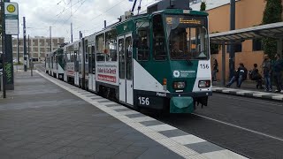 Straßenbahn Tatra KT4D Mitfahrt VIP Linie 96