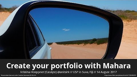 Create your portfolio with Mahara