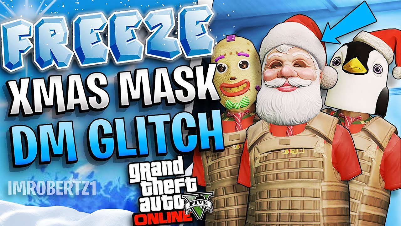 GTA 5 Freeze Christmas Mask Solo Director Mode Glitch White Joggers