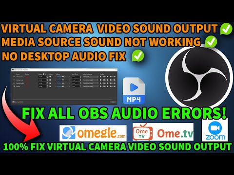 How to Fix OBS Studio Virtual Camera Audio & Sound Output Not Working Error 2023✅| Desktop Audio Fix