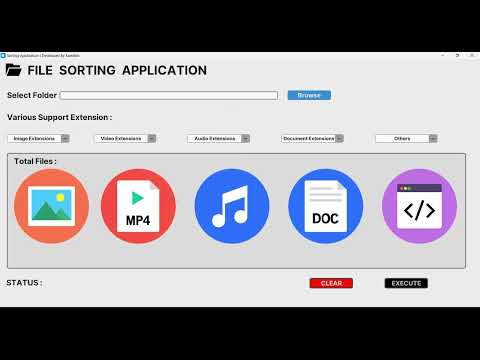 File Sorting Desktop Application | Python | Custom Tkinter | #python