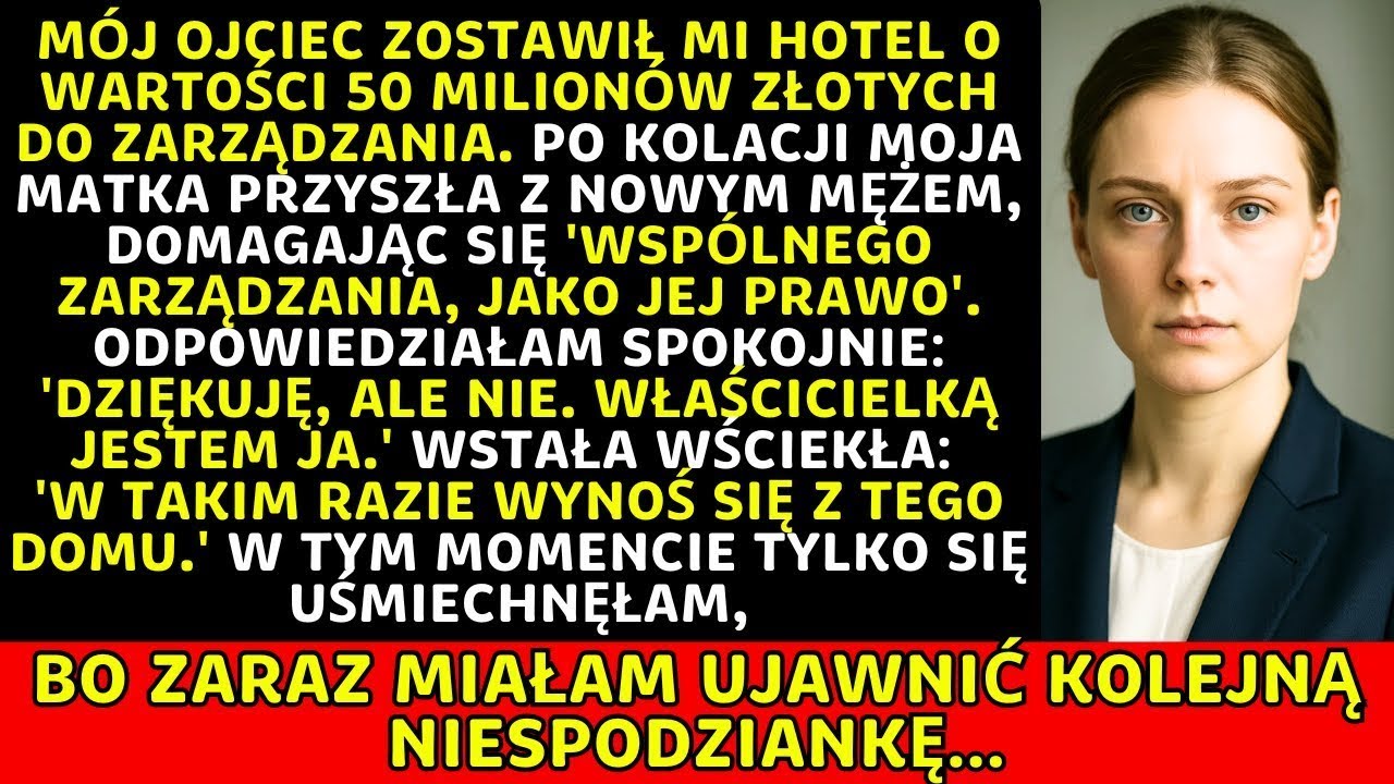 Moja matka próbowała ukraść moje 50 milionów spadku — nie wiedziała, że wszystko zapisano na mnie…