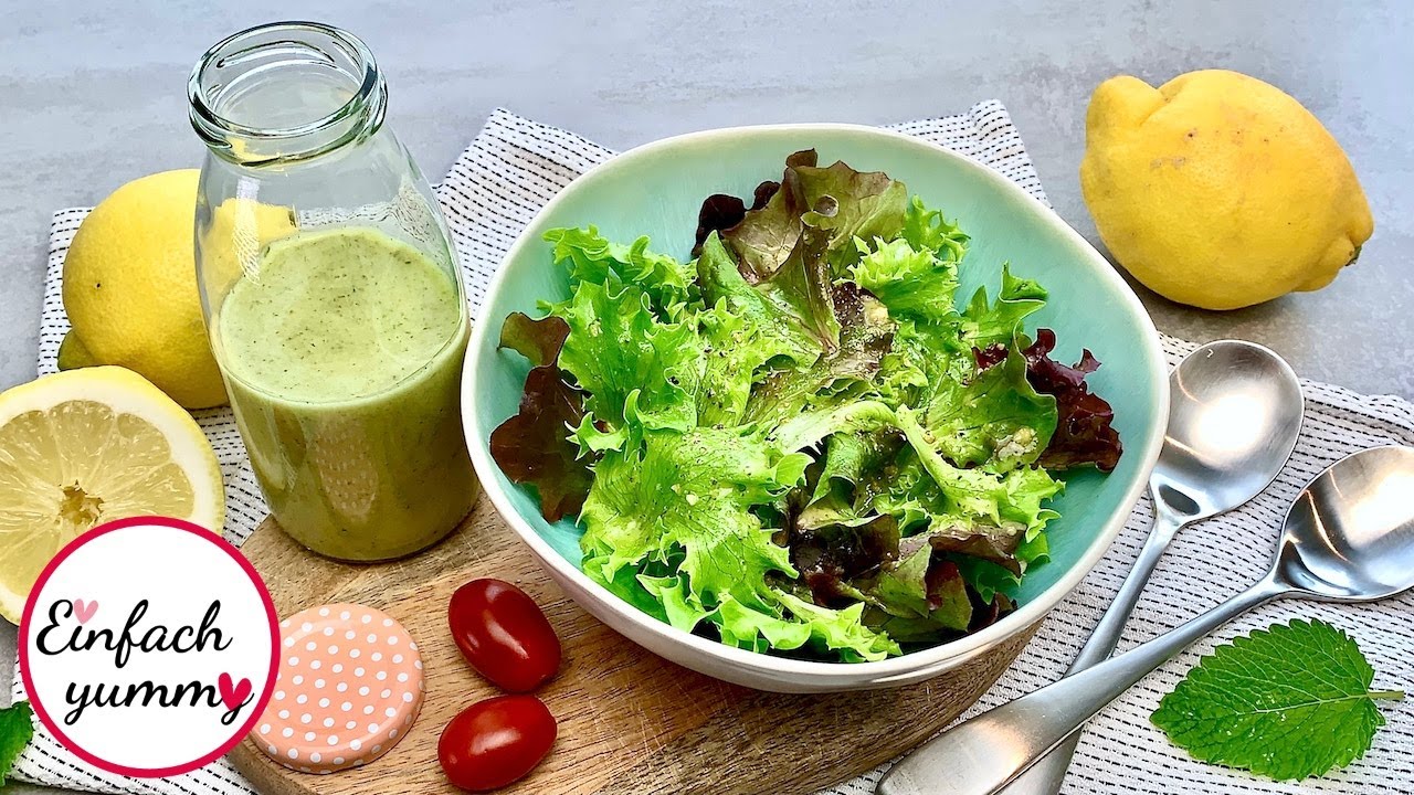 Zitronen Kräuter Dressing  Salatsauce  Salat   Thermomix® TM5/TM6