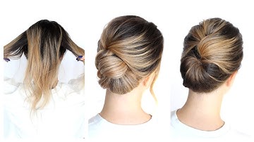 Easy Updo for Short to Medium Thin Hair | Quick and Easy Hairstyles for FINE HAIR
