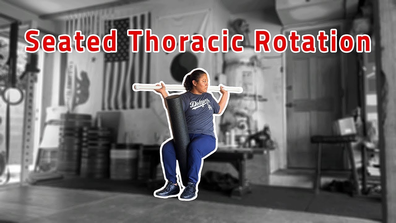 Thoracic Rotation Pool Exercise Seated Thoracic Rotation Exercise Demo - YouTube