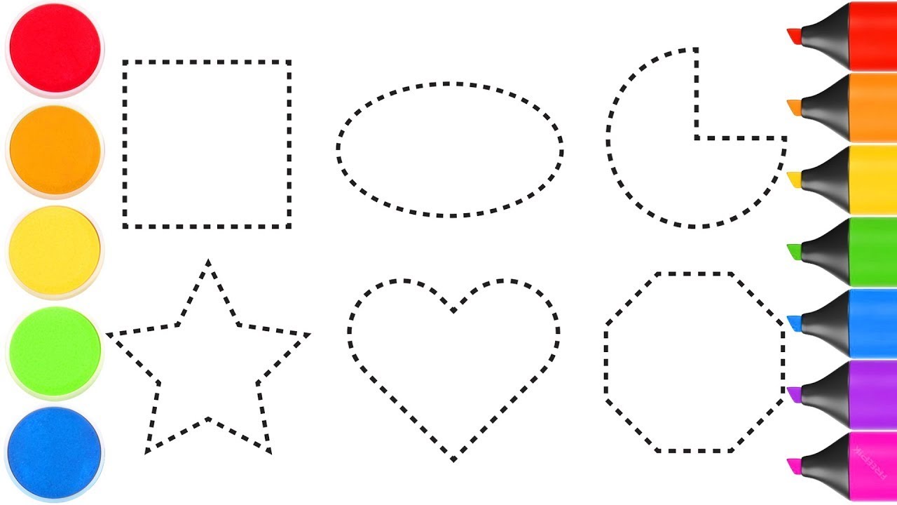 How to draw simple 2d geometric shapes | step by step - YouTube