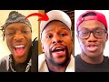 INFLUENCERS REACT TO DEJI VS FLOYD MAYWEATHER FIGHT ANNOUNCEMENT | DEJI VS FLOYD REACTIONS (KSI +)