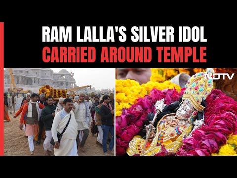 Ayodhya Ram Mandir News | Ram Lalla's Silver Idol Carried Around Temple Premises On Day 2 Of Rituals
