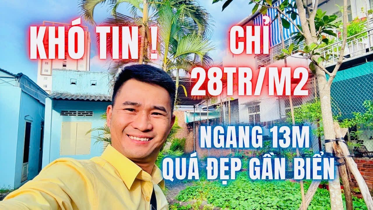 (Đã bán) Đẹp quá! Đất gần biển Nha Trang ngang hơn 13 mét giá đầu tư HÀNG HIẾM CÒN SÓT LẠI !