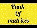 Rank of Matrices | ukpsc polytechnic and school lecturer, kvs pgt maths|#ukpsc #polytechniclecturer