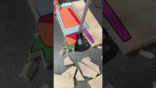 Precision Cutting: Watch This Wooden Juice Box Come to Life! 🍓#viral #shorts