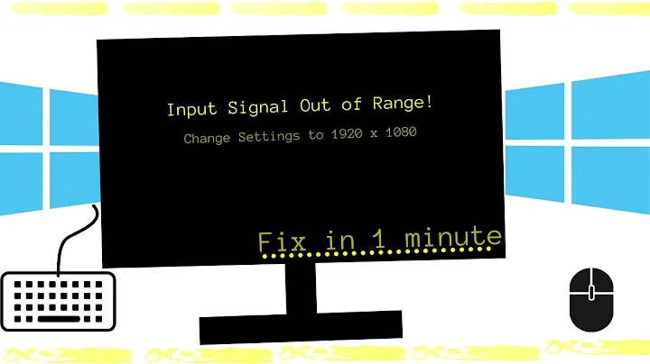 How to fix / Input Signal Out of Range! / Change Settings Resolution /
