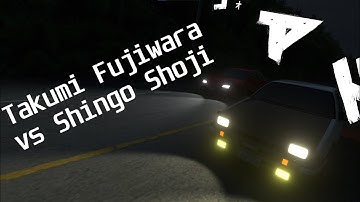 頭文字D Takumi Fujiwara vs Shingo Shoji [AE86 vs EG6] [Initial Unity]