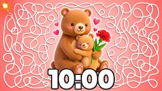 10 Minute [SPRING] Bear Hug Timer 🐻💕🌷 | Cozy Classroom Countdown!