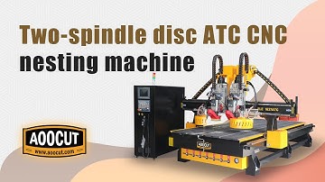 Double Spindle Nesting CNC Machine with Carousel Tool Changer for Sale