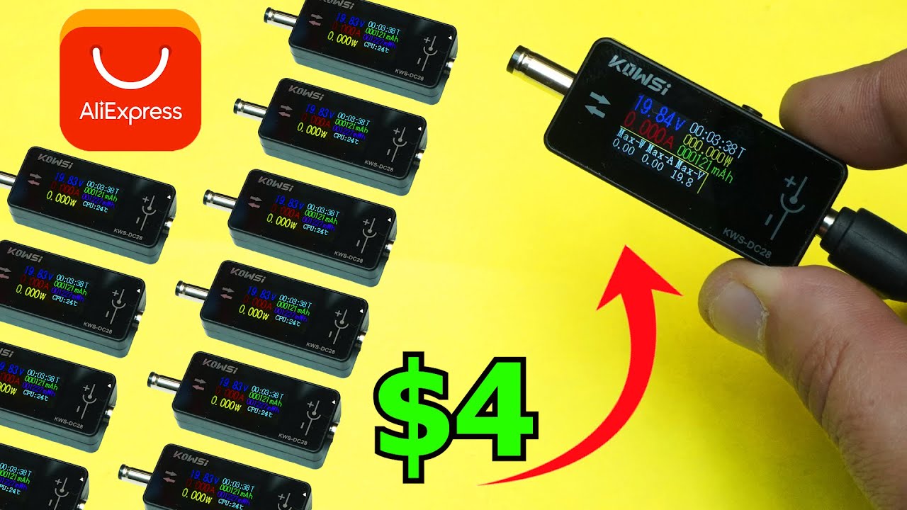 $4 Aliexpress Watt Meter KWS-DC28 12A - Is it Worth? - YouTube