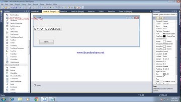 Write a Vb.Net program to move the Text “Dr D Y Patil College” continuously from Left to Right
