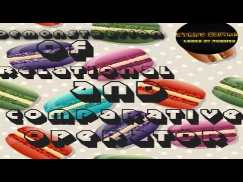 Demonstration of Relational and comparative Operator?||how to code||programming concept..
