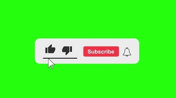 Youtube animated green screen subscribe button with bell icon & like sound, click