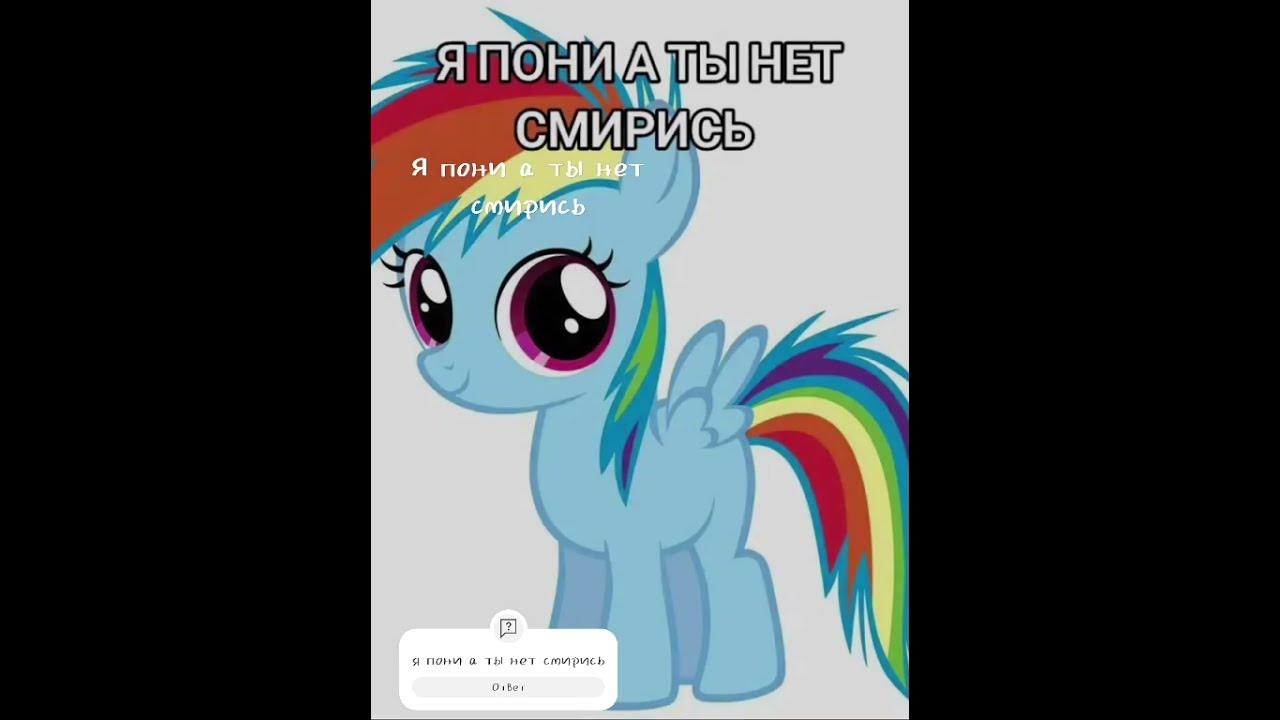 я пони а ты нет смирись - YouTube