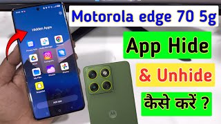 How to hide apps in moto edge 70 5g | Motorola edge 70 5g phone apps hide settings/Apps hide in moto