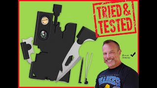 Credit Card Tool Multitool Test & Review multi purpose survival card w/ Compass and Fire Starter