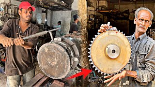 These Craftsman’s are Experts in Making Heavy Duty Sprocket Gear from old Ships High Strength Sheets