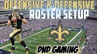 Free Madden 16 Tips : New Orleans Saints Best Offensive & Defensive Depth Chart Setup | DND Gaming