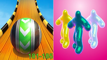 Sky Rolling Ball 3D VS Blob Runner 3D Android iOS Mobile Gameplay Walkthrough Level 181-185