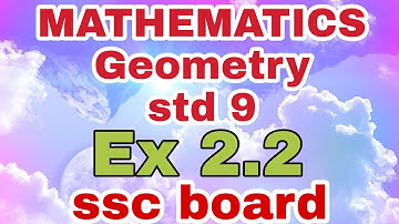 Parallel lines | geometry 9th std | practice set 2.2 | Maharashtra State board
