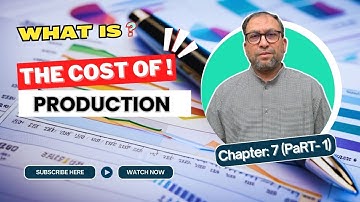 The Cost of Production Part- 1| Economic Cost | Cost Function