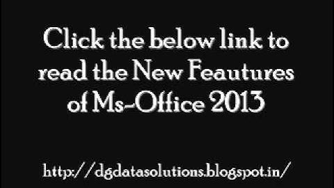 New Feautures in MS-Office 2013.wmv